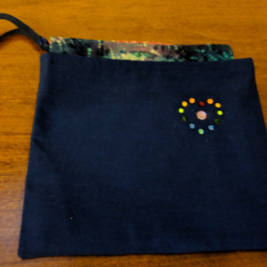 Blue Mask bag with Tie Dye accent